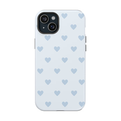 Light Blue Hearts iPhone Case
