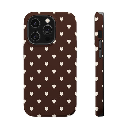 Mocha Hearts iPhone Case