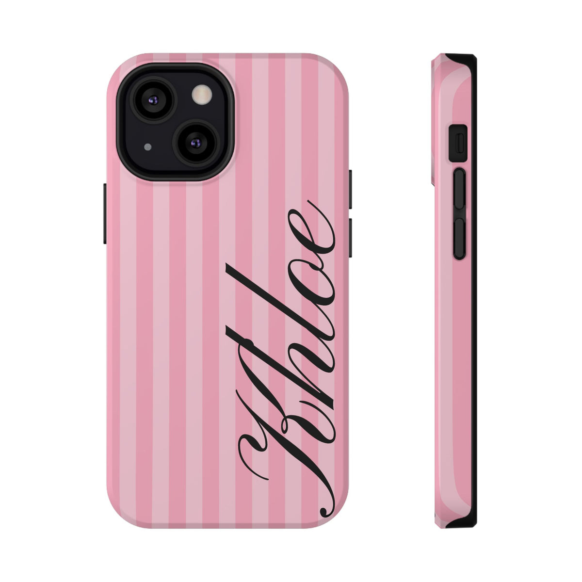 Personalized Bubblegum Stripes iPhone Case