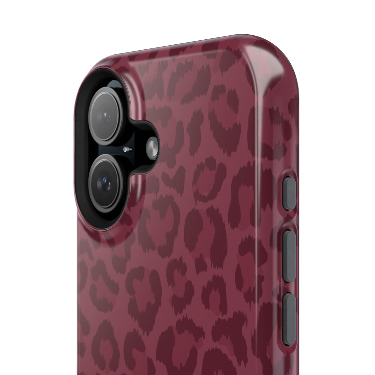 Burgundy Leopard iPhone Case