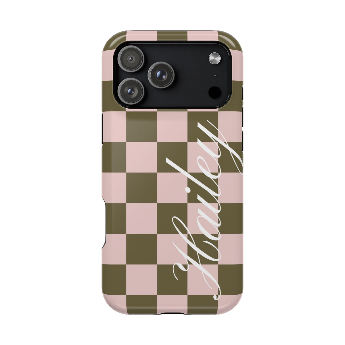 Custom Pistachio Checkered iPhone Case