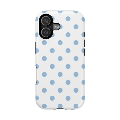 Blue Clouds Polka Dots iPhone Case