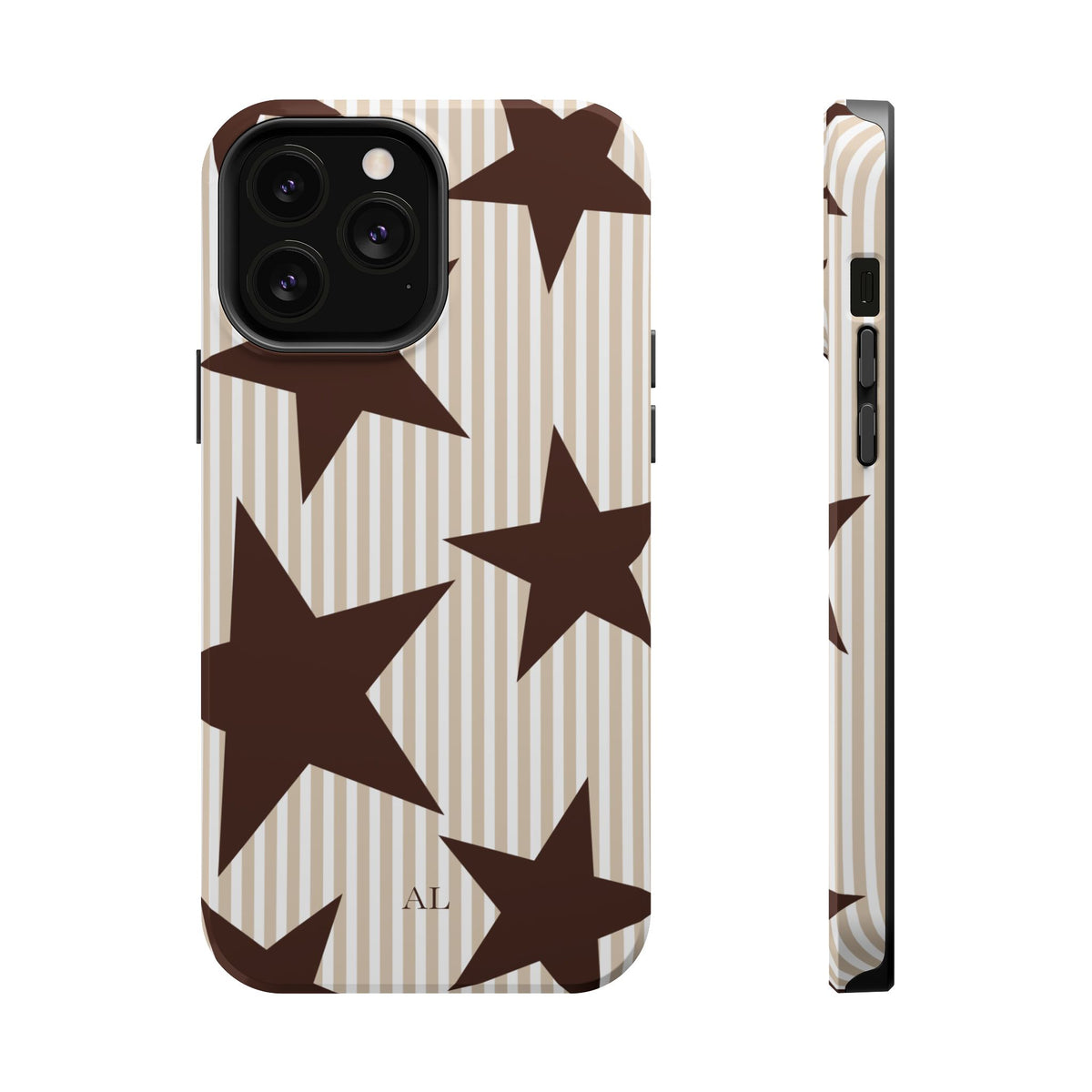 Custom Initials Mocha Star iPhone Case