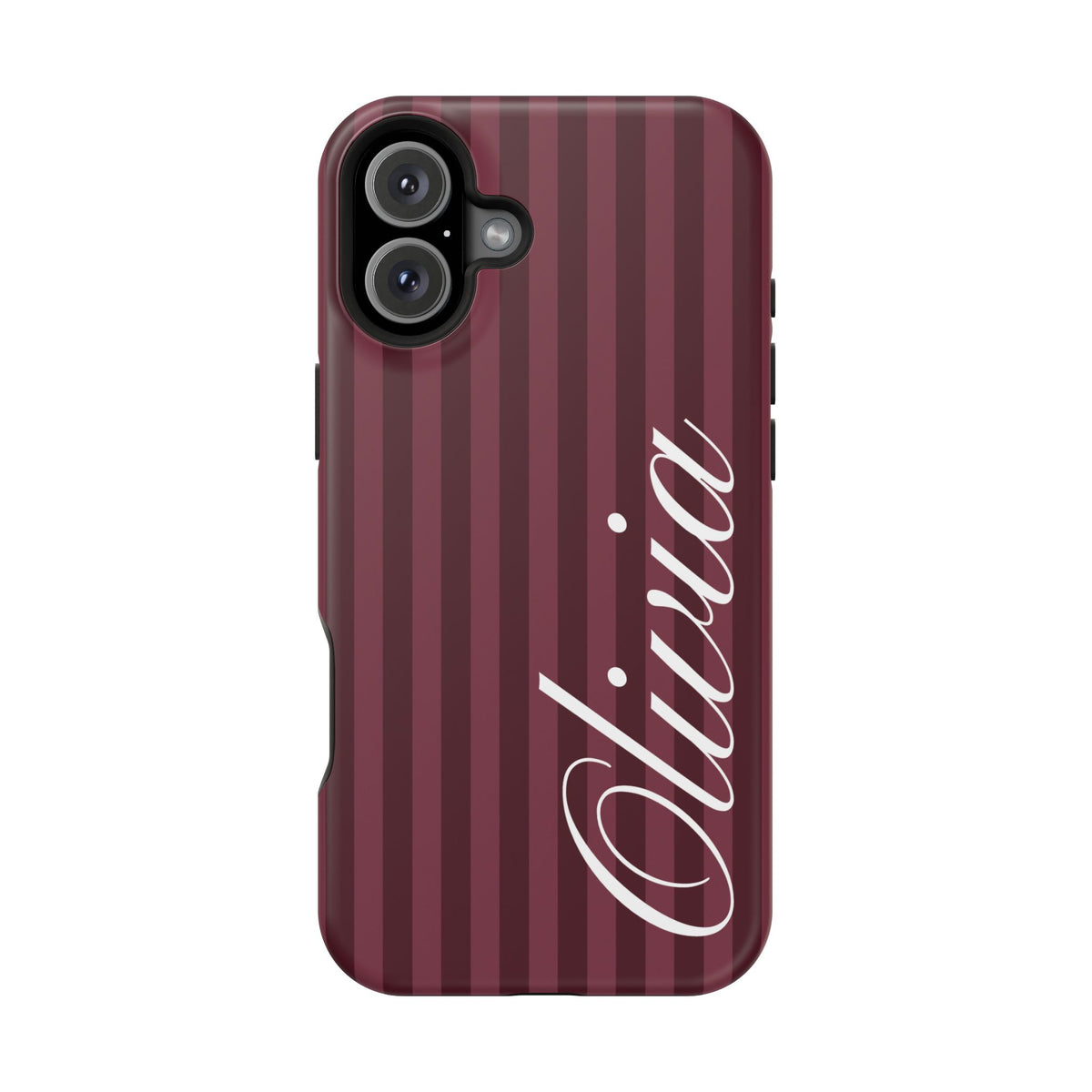 Custom Burgundy Stripes iPhone Case