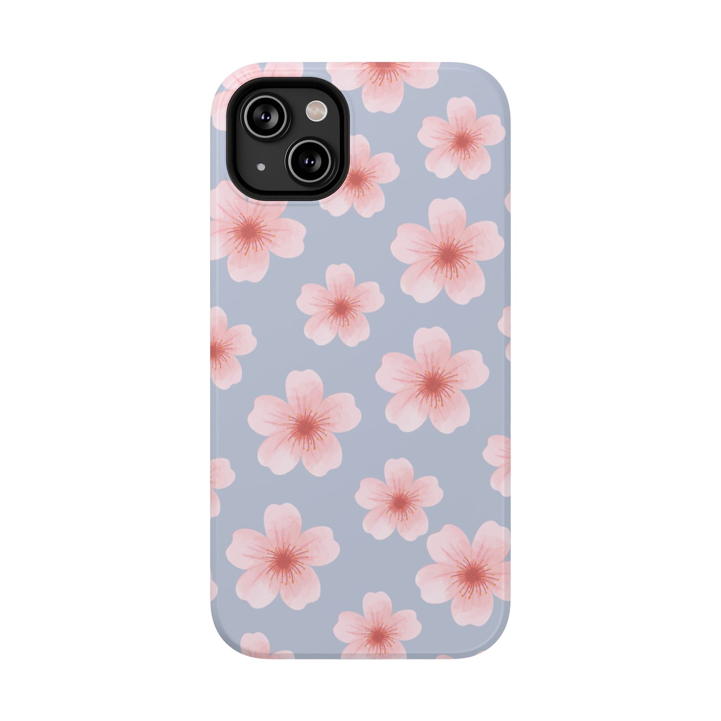 Blue Cherry Blossoms iPhone Case