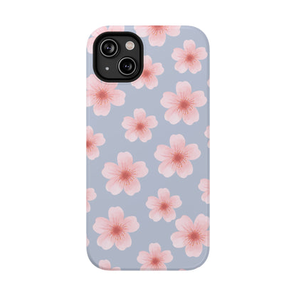 Blue Cherry Blossoms iPhone Case