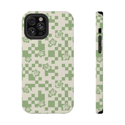 Green Hibiscus iPhone Case
