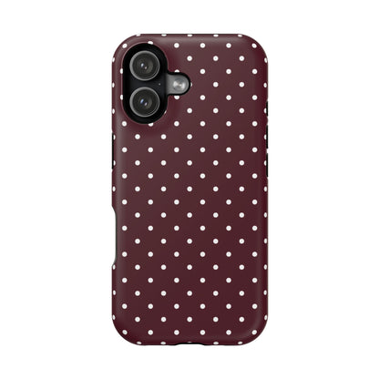 Burgundy Mini Dots iPhone Case