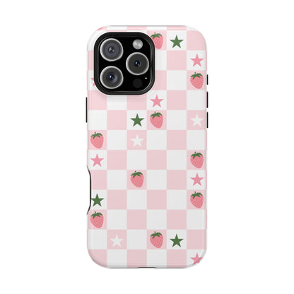 Strawberry Check iPhone Case