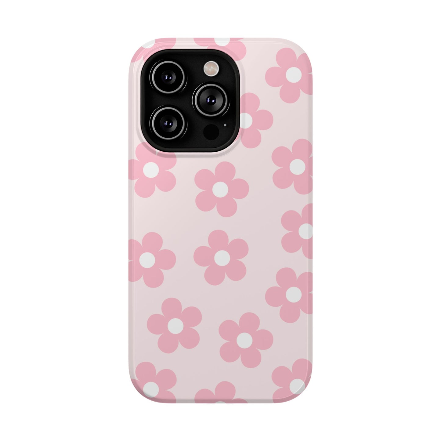 Light Pink Retro Flowers iPhone Case
