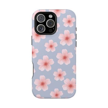 Blue Cherry Blossoms iPhone Case