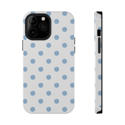 Blue Clouds Polka Dots iPhone Case