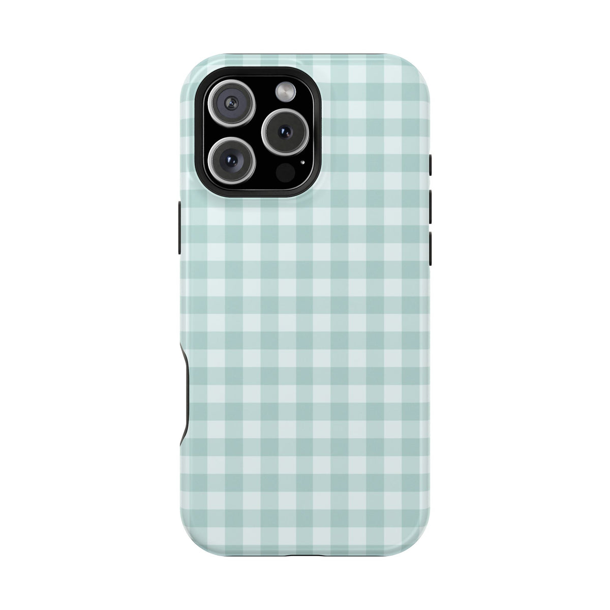 Teal Mini Gingham iPhone Case