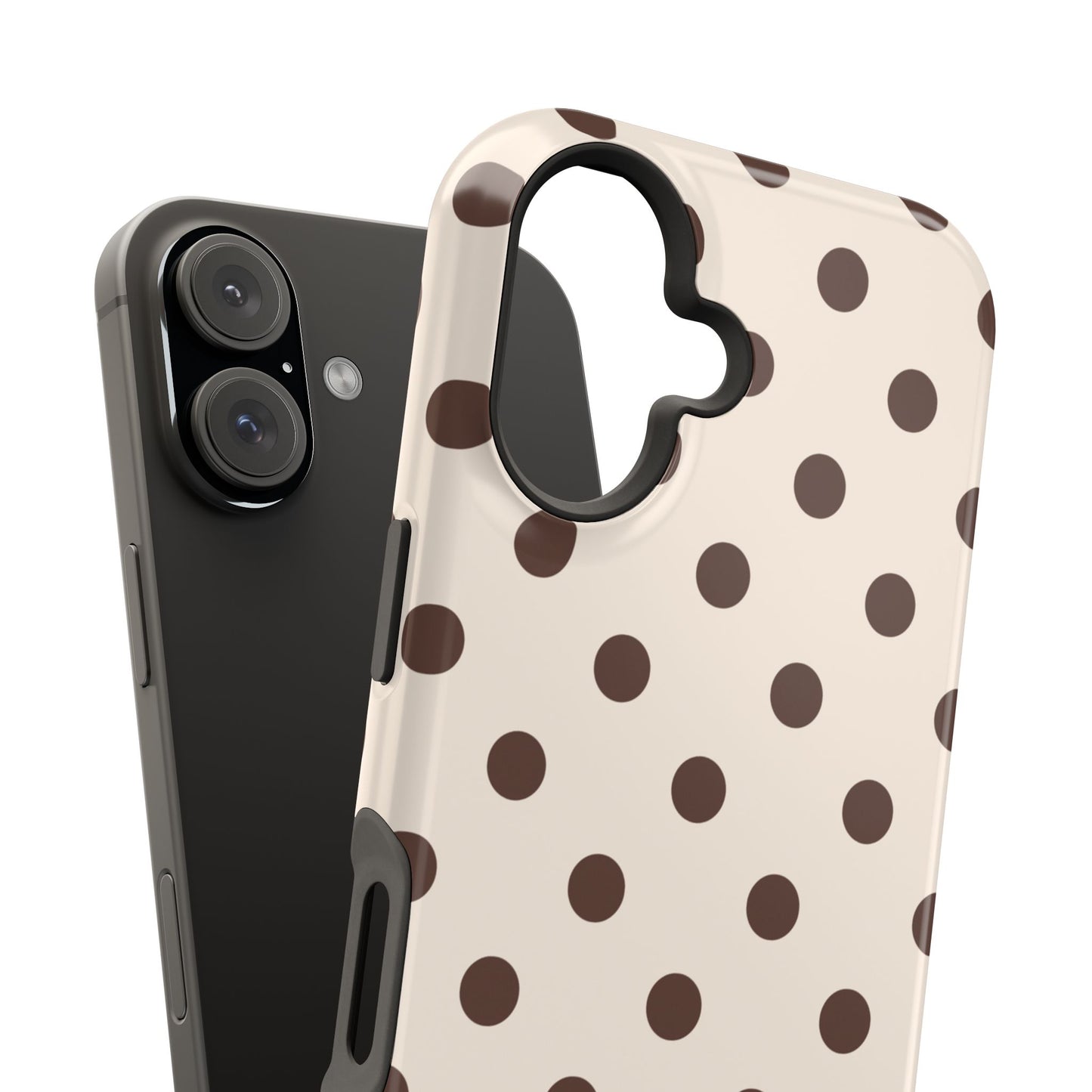 Brown Polka Dots iPhone Case