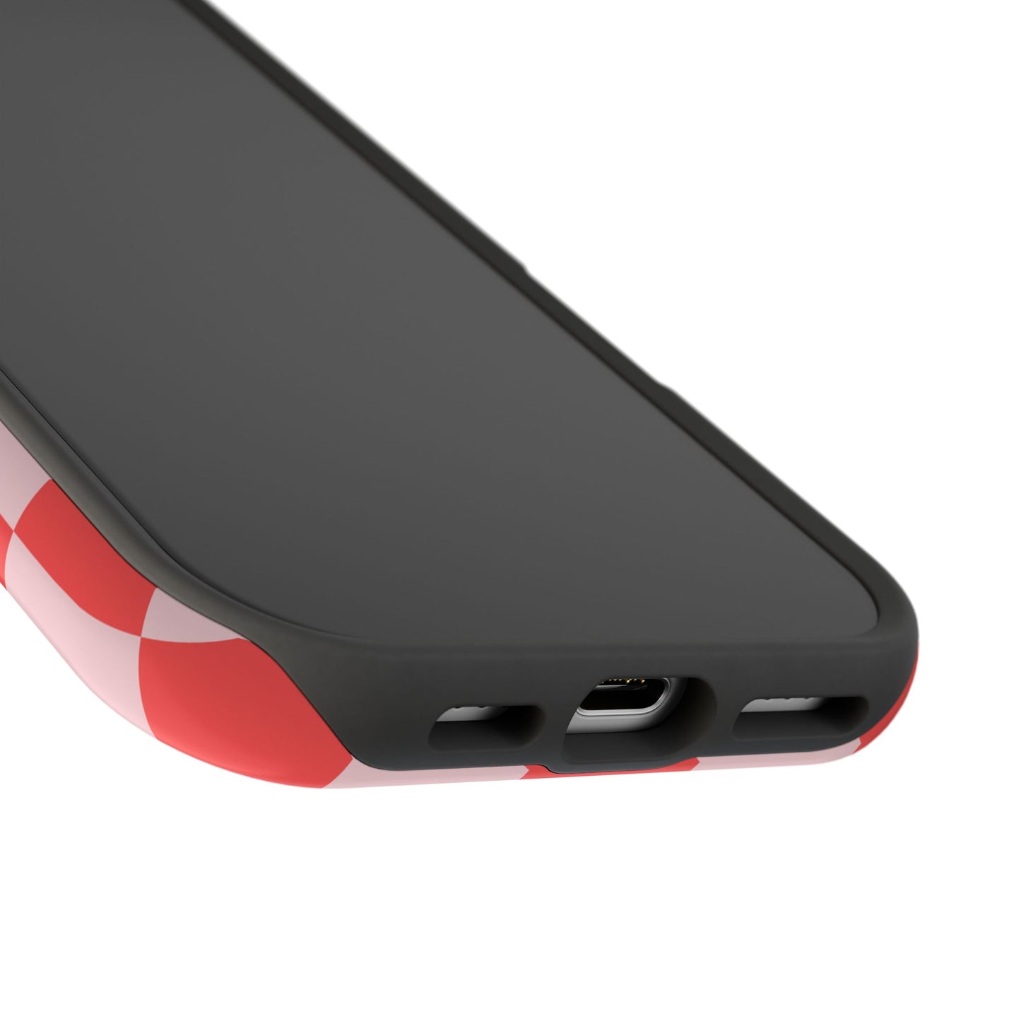 Red & Pink Checkered iPhone Case