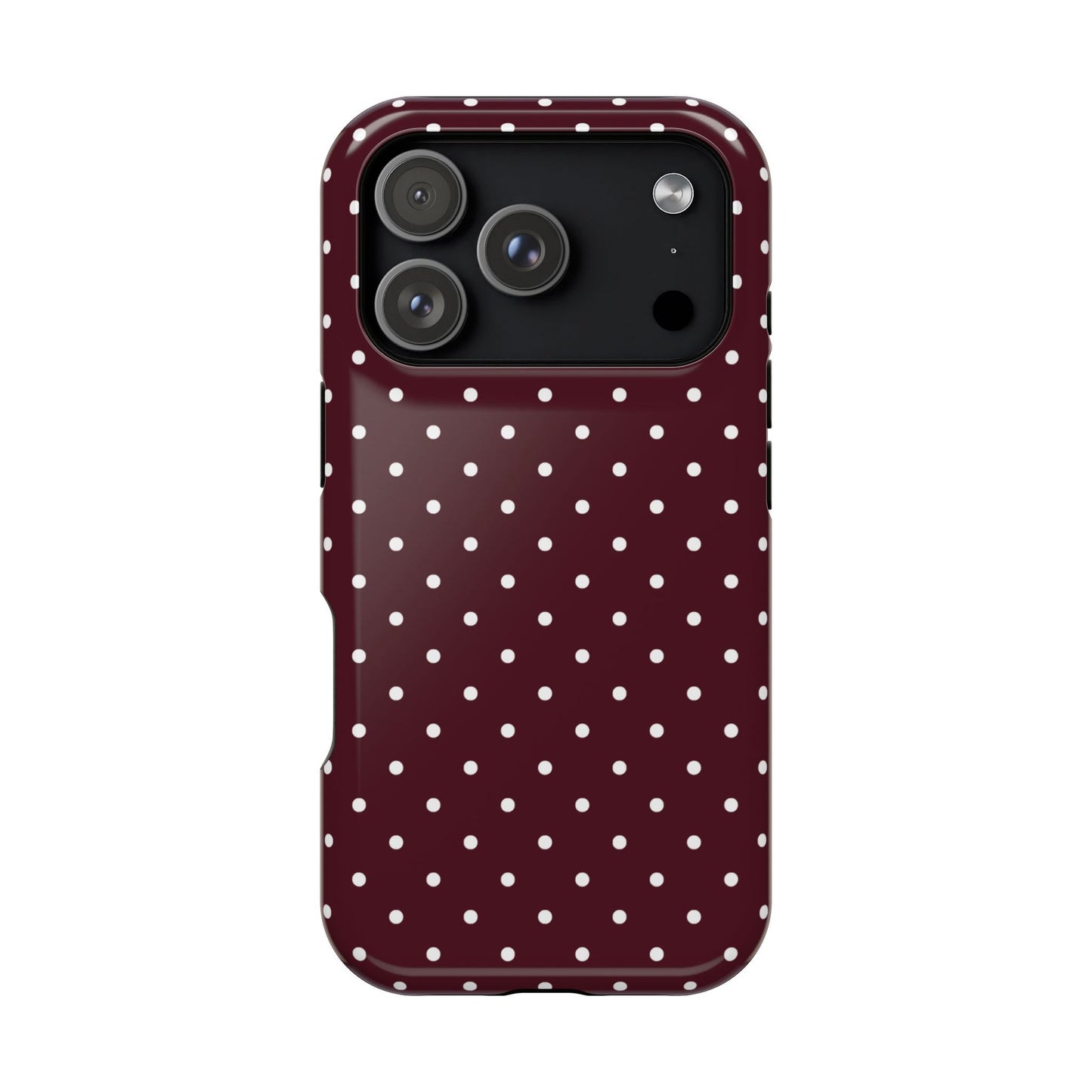Burgundy Mini Dots iPhone Case