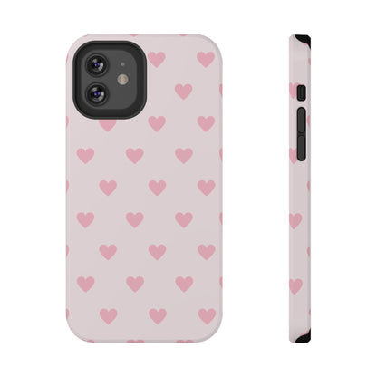 Light Pink Hearts iPhone Case
