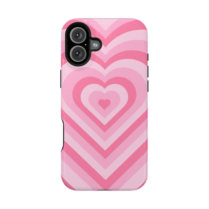 Pink Glowing Hearts iPhone Case