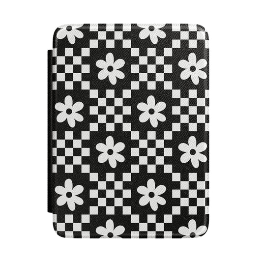 Checkerboard Daisy Kindle Case
