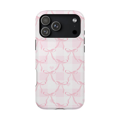 Pink Ribbon Bows iPhone Case