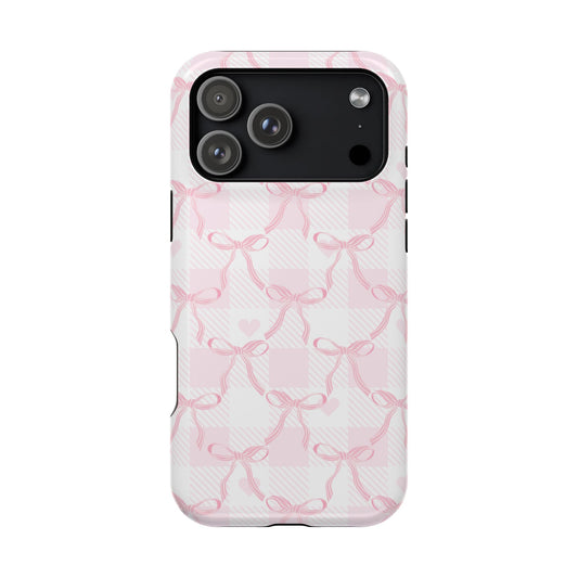 Pink Ribbon Bows iPhone Case