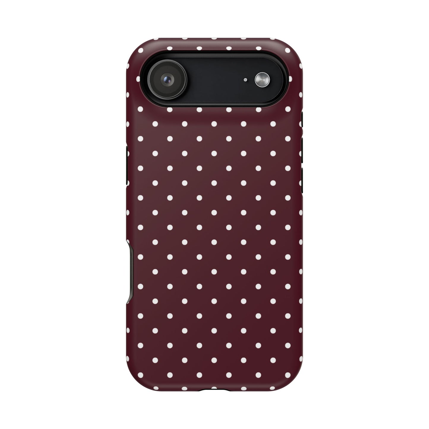 Burgundy Mini Dots iPhone Case