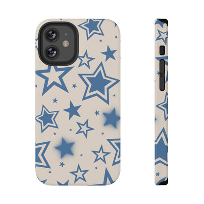 Beige & Blue Stardust iPhone Case