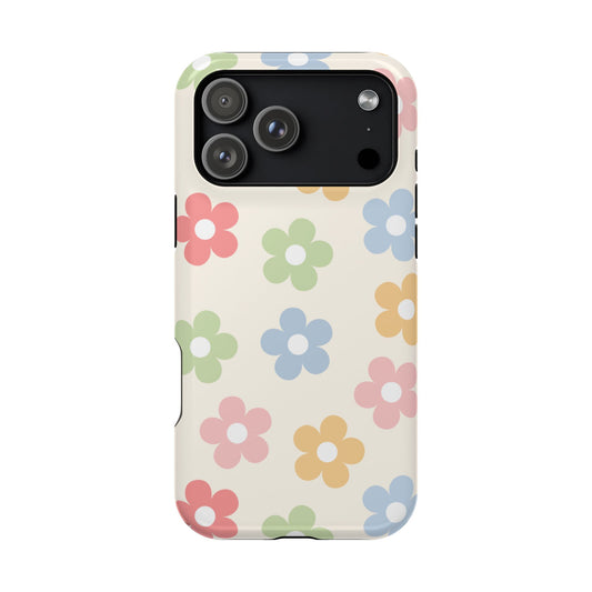 Preppy Retro Flowers iPhone Case