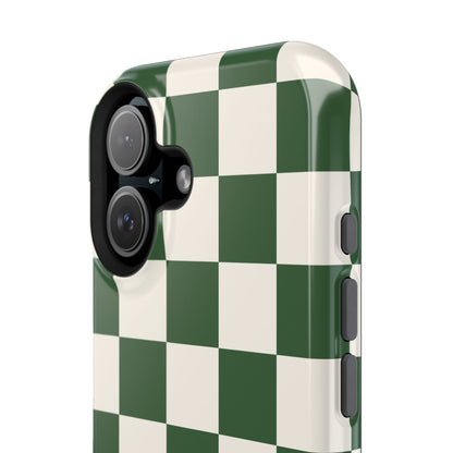 Green Checkered iPhone Case