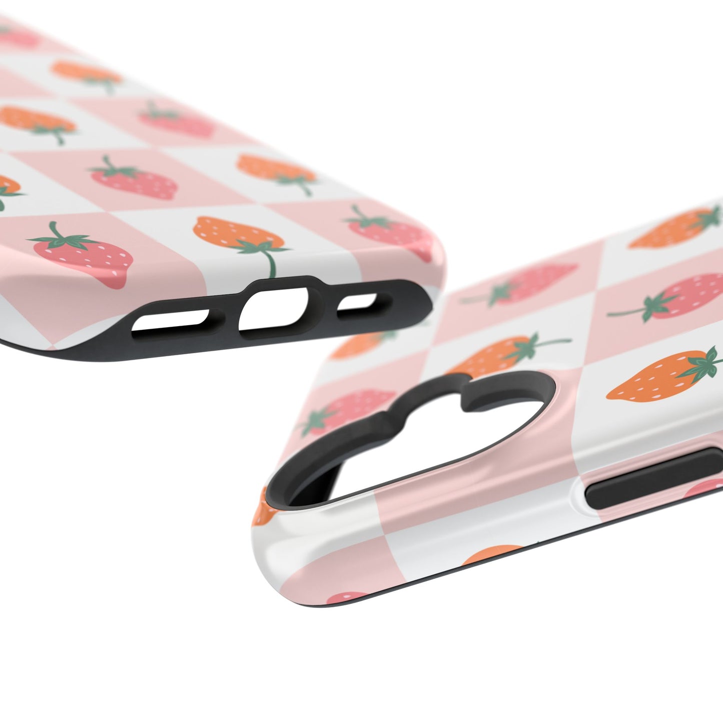Strawberry Checkered iPhone Case