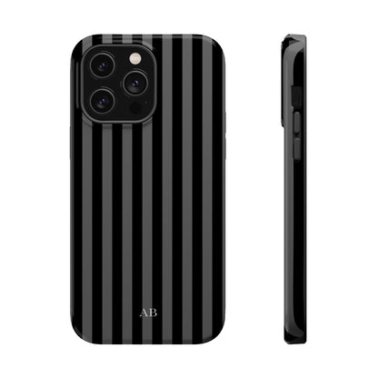 Custom Initials Twilight Stripes iPhone Case
