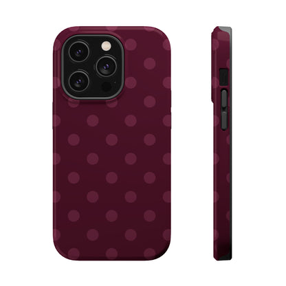 Plum Polka Dots iPhone Case