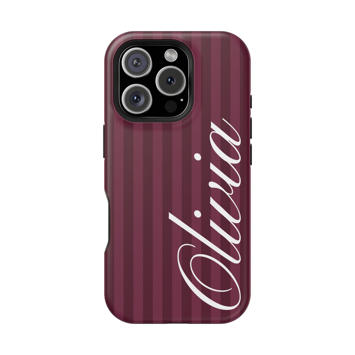 Custom Plum Stripes iPhone Case