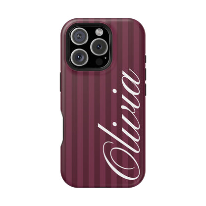 Custom Plum Stripes iPhone Case