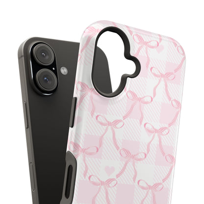 Pink Ribbon Bows iPhone Case