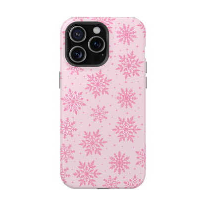 Pink Snowflakes iPhone Case