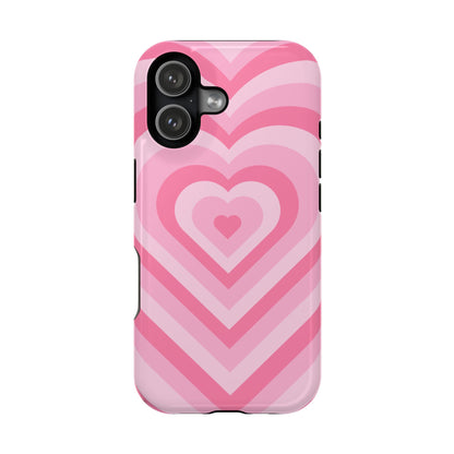 Pink Glowing Hearts iPhone Case