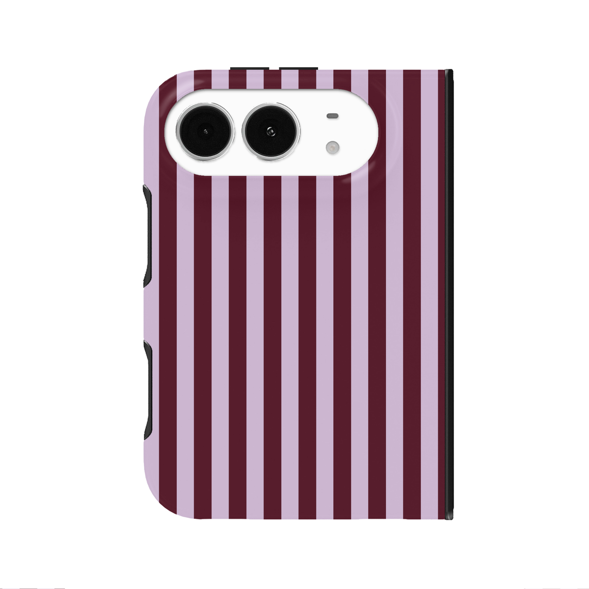 Burgundy & Violet Stripes iPhone Case