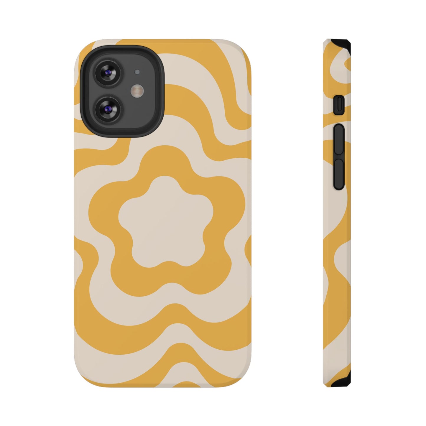 Yellow Retro Flower iPhone Case