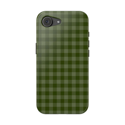 Green Gingham iPhone Case