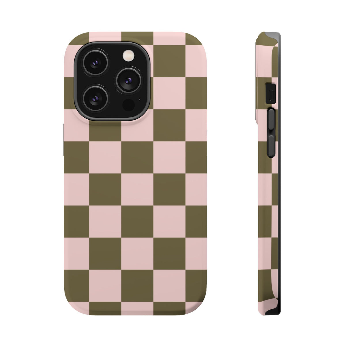 Pink Pistachio Checkered iPhone Case