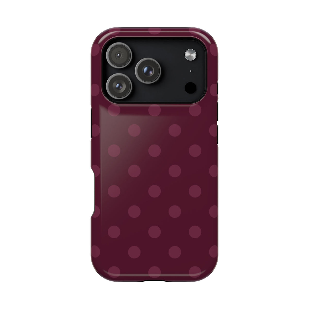 Plum Polka Dots iPhone Case