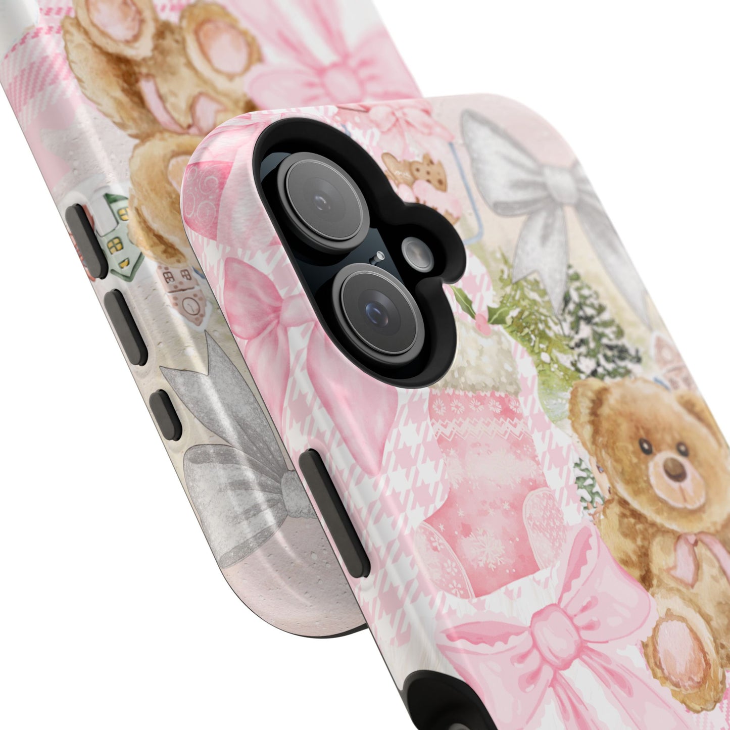 Pink Christmas Collage iPhone Case