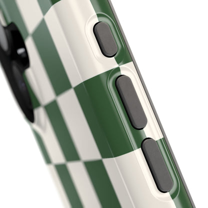 Green Checkered iPhone Case