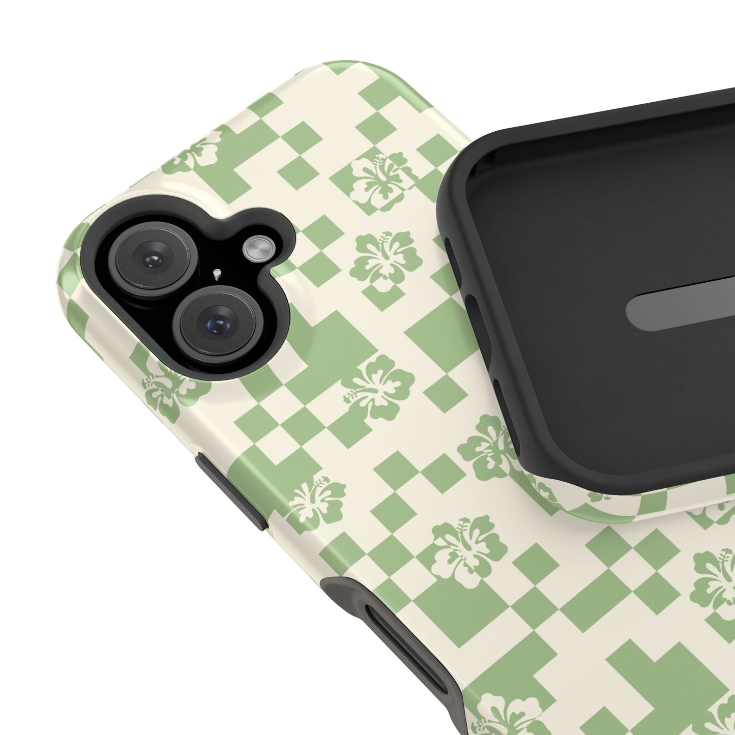 Green Hibiscus iPhone Case