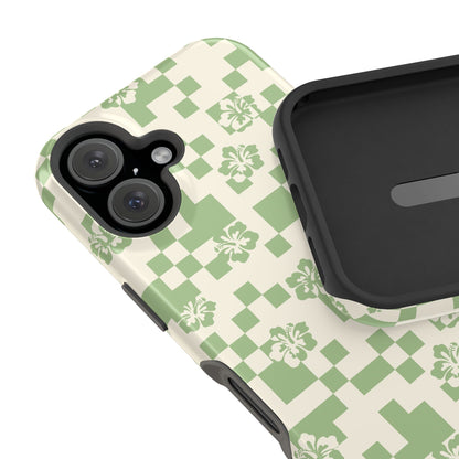 Green Hibiscus iPhone Case