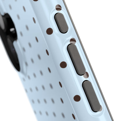 Blueberry Mocha Mini Dots iPhone Case