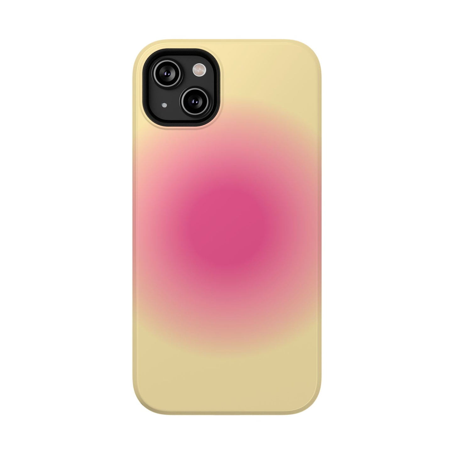 Hot Pink & Yellow Aura iPhone Case