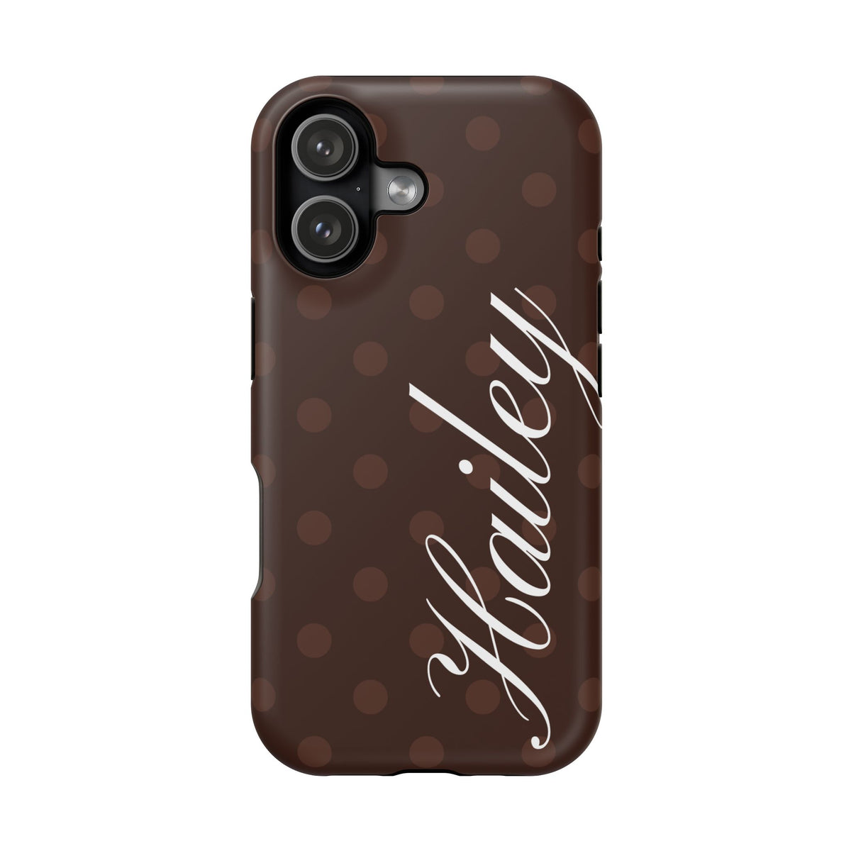 Custom Mocha Polka Dots iPhone Case
