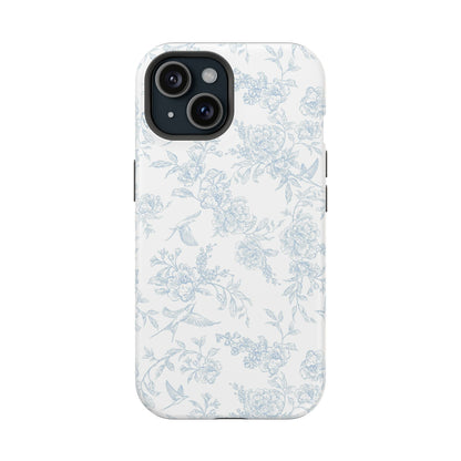 French Blue Toile iPhone Case